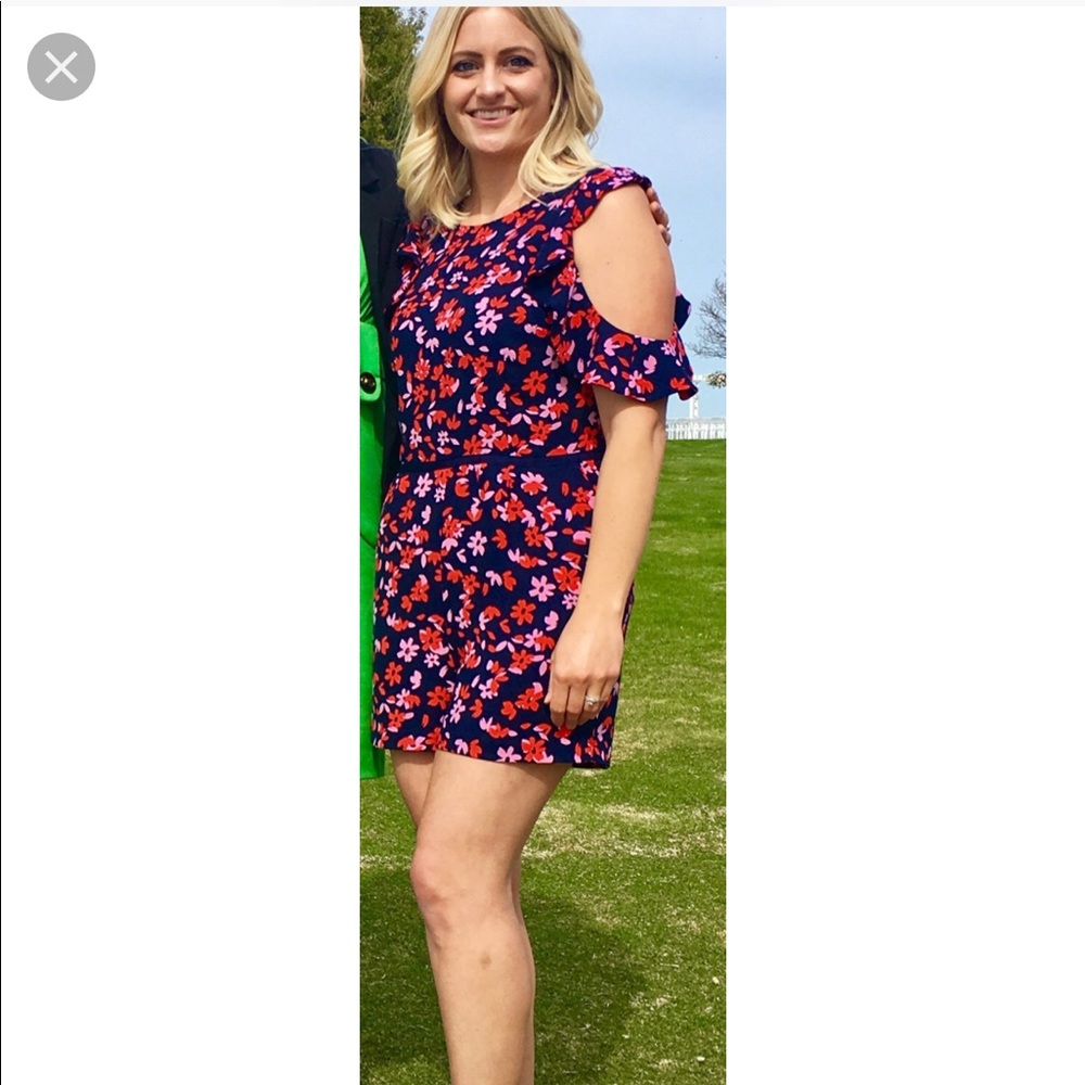 Draper james floral painterly romper shorts